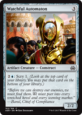 Watchful Automaton - Aether Revolt Spoiler