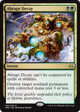 Abrupt Decay - Modern Masters 2017 Spoiler