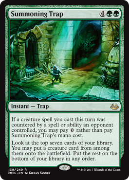 Summoning Trap from Modern Masters 2017 Spoiler