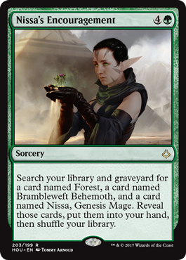 Nissa's Encouragement - Hour of Devastation Spoiler