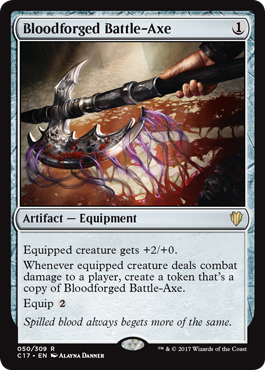 Bloodforged Battle-Axe - Commander Spoiler