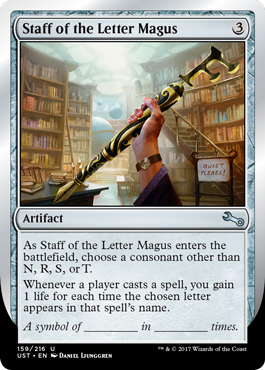 Staff of the Letter Magus - Unstable Spoiler