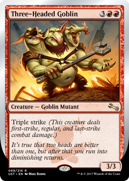 Three-Headed Goblin - Unstable Spoiler
