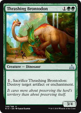 Thrashing Brontodon - Rivals of Ixalan Spoiler