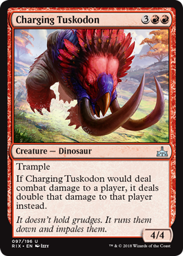 Charging Tuskodon - Rivals of Ixalan Spoiler