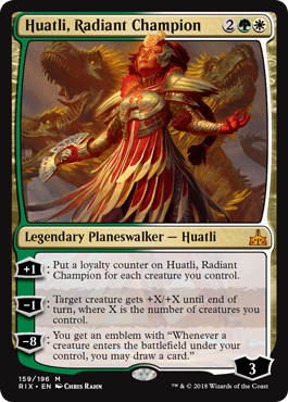 Huatli, Radiant Champion - Rivals of Ixalan Planeswalker Spoiler