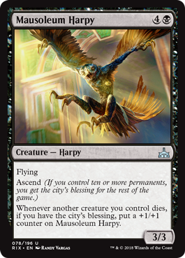 Mausoleum Harpy - Rivals of Ixalan Spoiler