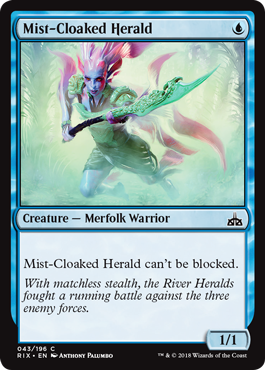 Mist-Cloaked Herald - Rivals of Ixalan Spoiler