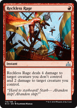 Reckless Rage - Rivals of Ixalan Spoiler