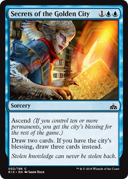 Secrets of the Golden City - Rivals of Ixalan Spoiler