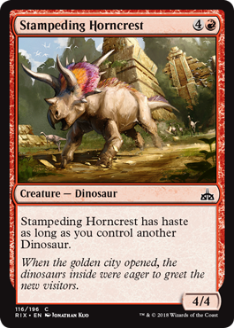 Stampeding Horncrest - Rivals of Ixalan Spoiler