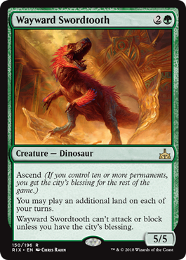 Wayward Swordtooth - Rivals of Ixalan Spoiler