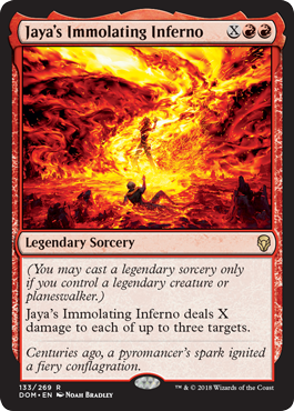 Jaya's Immolating Inferno from Dominaria Spoiler