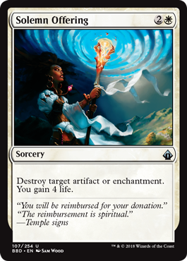 Solemn Offering - Battlebond Spoiler