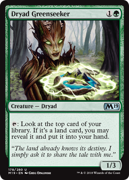 Dryad Greenseeker - Core Set 2019 Spoiler