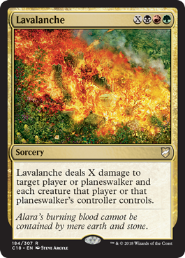 Lavalanche - Commander 2018 Spoiler