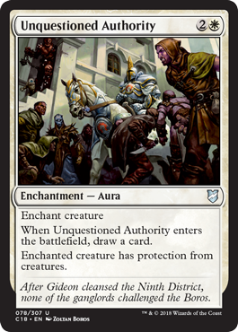 Unquestioned Authority - Commander 2018 Spoiler