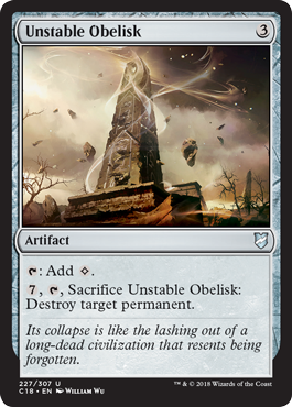 Unstable Obelisk - Commander 2018 Spoiler