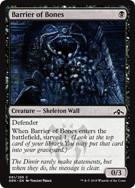 Barrier of Bones - Guilds of Ravnica Spoiler