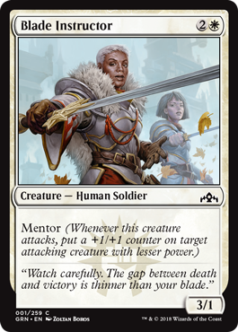 Blade Instructor - Guilds of Ravnica Spoiler