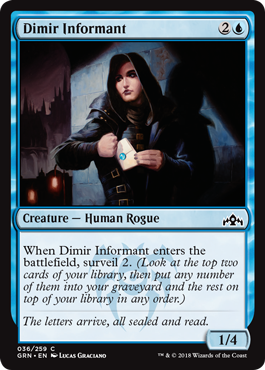 Dimir Informant - Guilds of Ravnica Spoiler