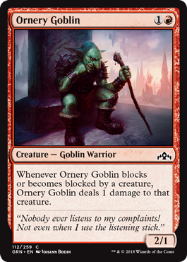 Ornery Goblin - Guilds of Ravnica Spoiler