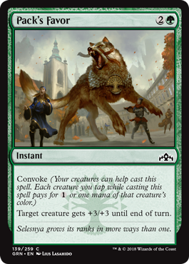 Pack's Favor - Guilds of Ravnica Spoiler