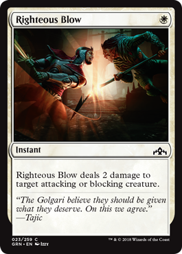 Righteous Blow - Guilds of Ravnica Spoiler