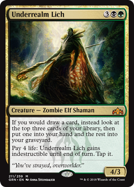 Underrealm Lich - Guilds of Ravnica Spoiler