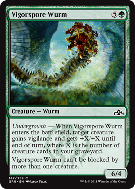 Vigorspore Wurm - Guilds of Ravnica Spoiler