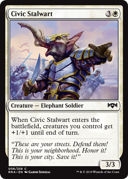 Civic Stalwart - Ravnica Allegiance Spoiler