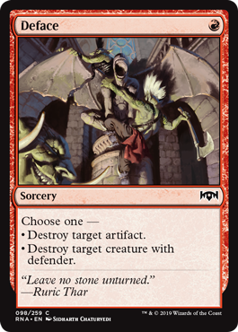 Deface - Ravnica Allegiance Spoiler