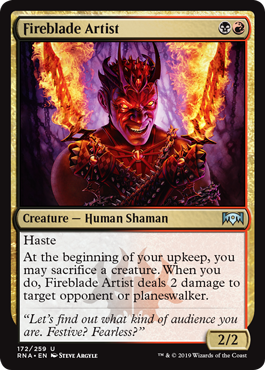 Fireblade Artist - Ravnica Allegiance Spoiler