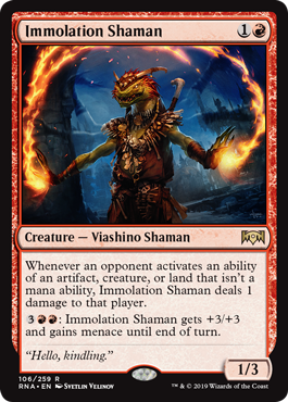 Immolation Shaman - Ravnica Allegiance Spoiler