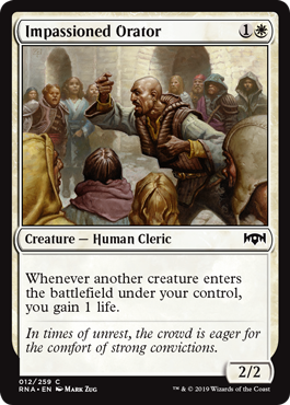 Impassioned Orator - Ravnica Allegiance Spoiler