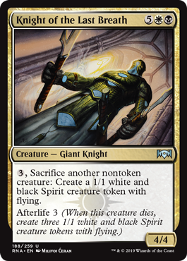 Knight of the Last Breath - Ravnica Allegiance Spoiler