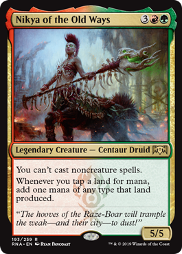 Nikya of the Old Ways - Ravnica Allegiance Spoiler