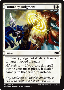 Summary Judgment - Ravnica Allegiance Spoiler