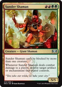 Sunder Shaman - Ravnica Allegiance Spoiler