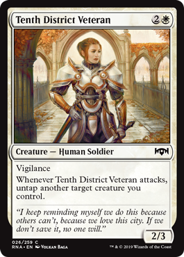 Tenth District Veteran - Ravnica Allegiance Spoiler