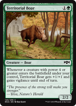 Territorial Boar - Ravnica Allegiance Spoiler