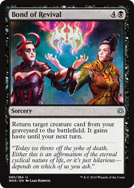 Bond of Revival - War of the Spark Spoiler