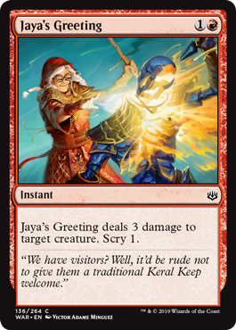 Jaya's Greeting - War of the Spark Spoiler
