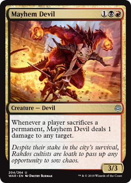 Mayhem Devil - War of the Spark Spoiler