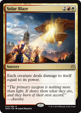 Solar Blaze - War of the Spark Spoiler