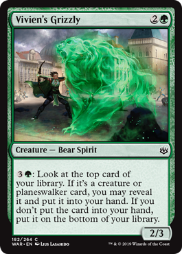 Vivien's Grizzly - War of the Spark Spoiler