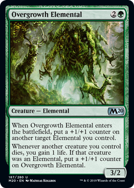 Overgrowth Elemental - Core Set 2020 Spoiler