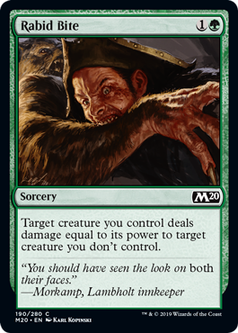 Rabid Bite - Core Set 2020 Spoiler