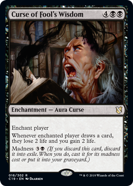 Curse of Fool's Wisdom - Commander 2019 Spoiler