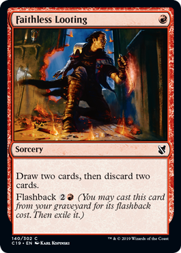 Faithless Looting - Commander 2019 Spoiler